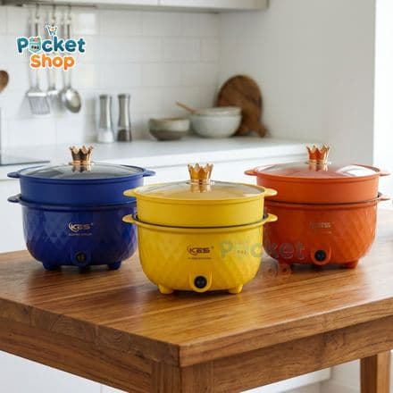 Electric Cooking Pot – 5.5L Multifunctional Electric Cooker (1400W)