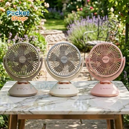 JY Super 2570 Rechargeable Fan with LED Light